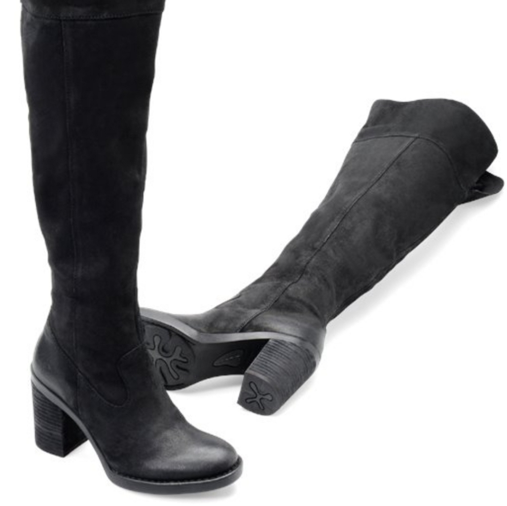 BORN- Kathleen Black Distressed Boots NWOB *BORN*